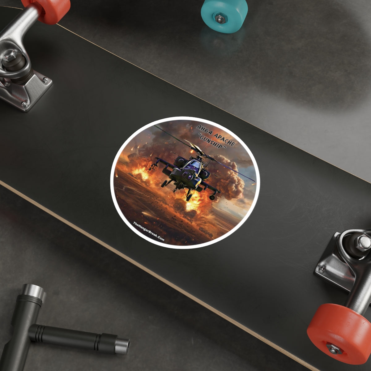 Apache Gunship Helicopter Sticker - The Hangar Break