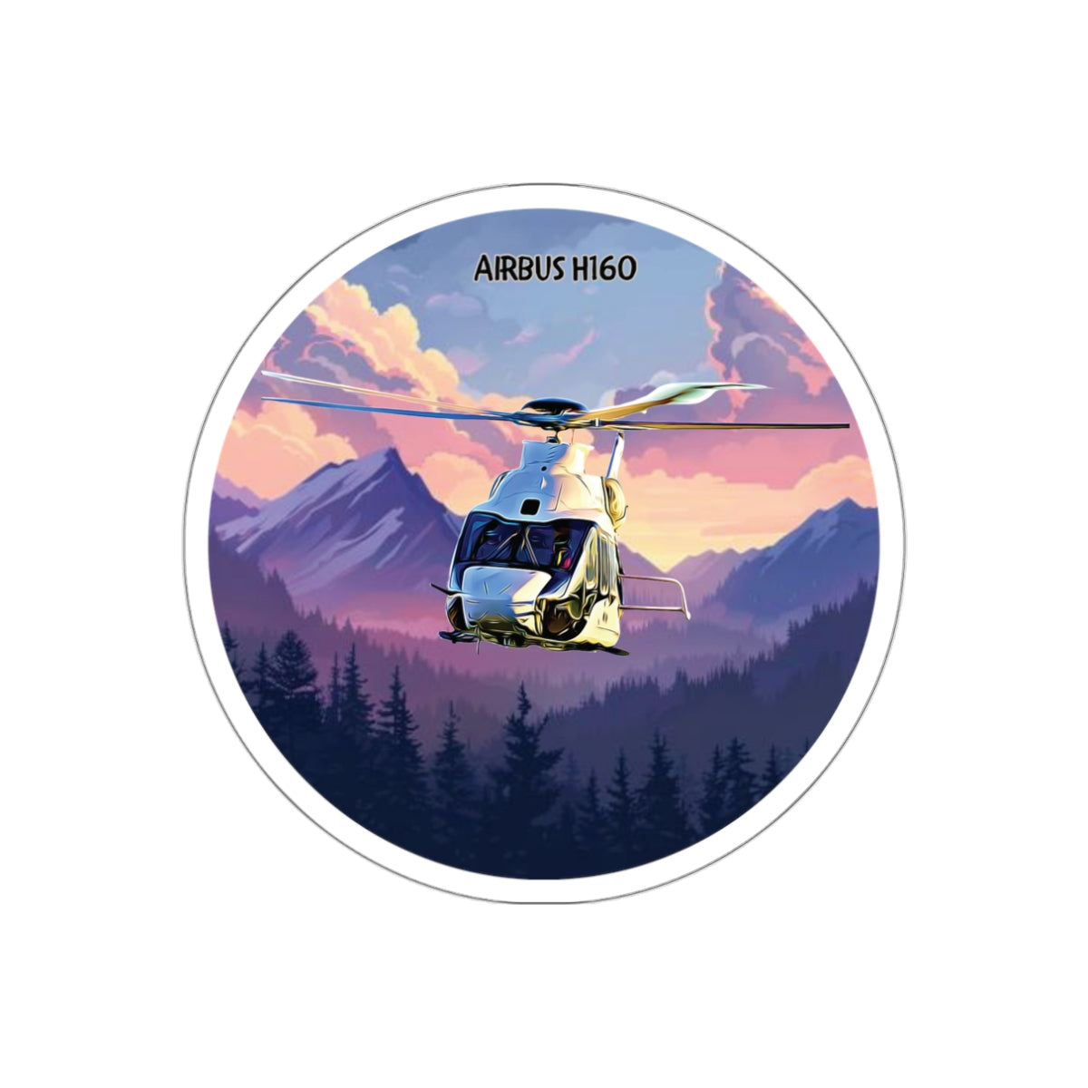 Airbus H160 Helicopter, Aviation Sticker - The Hangar Break
