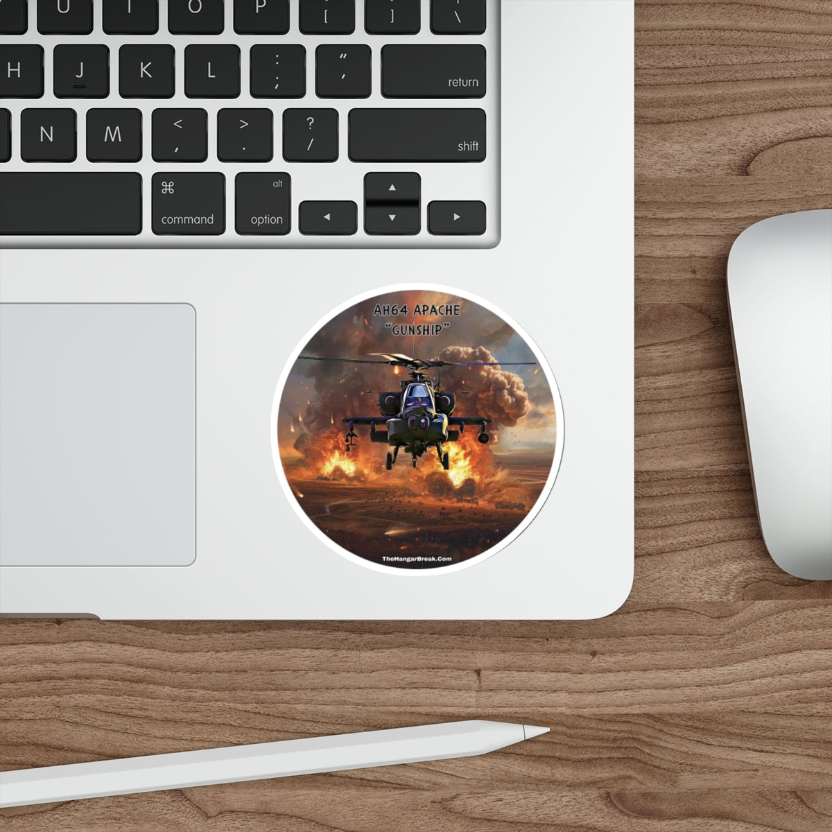 Apache Gunship Helicopter Sticker - The Hangar Break