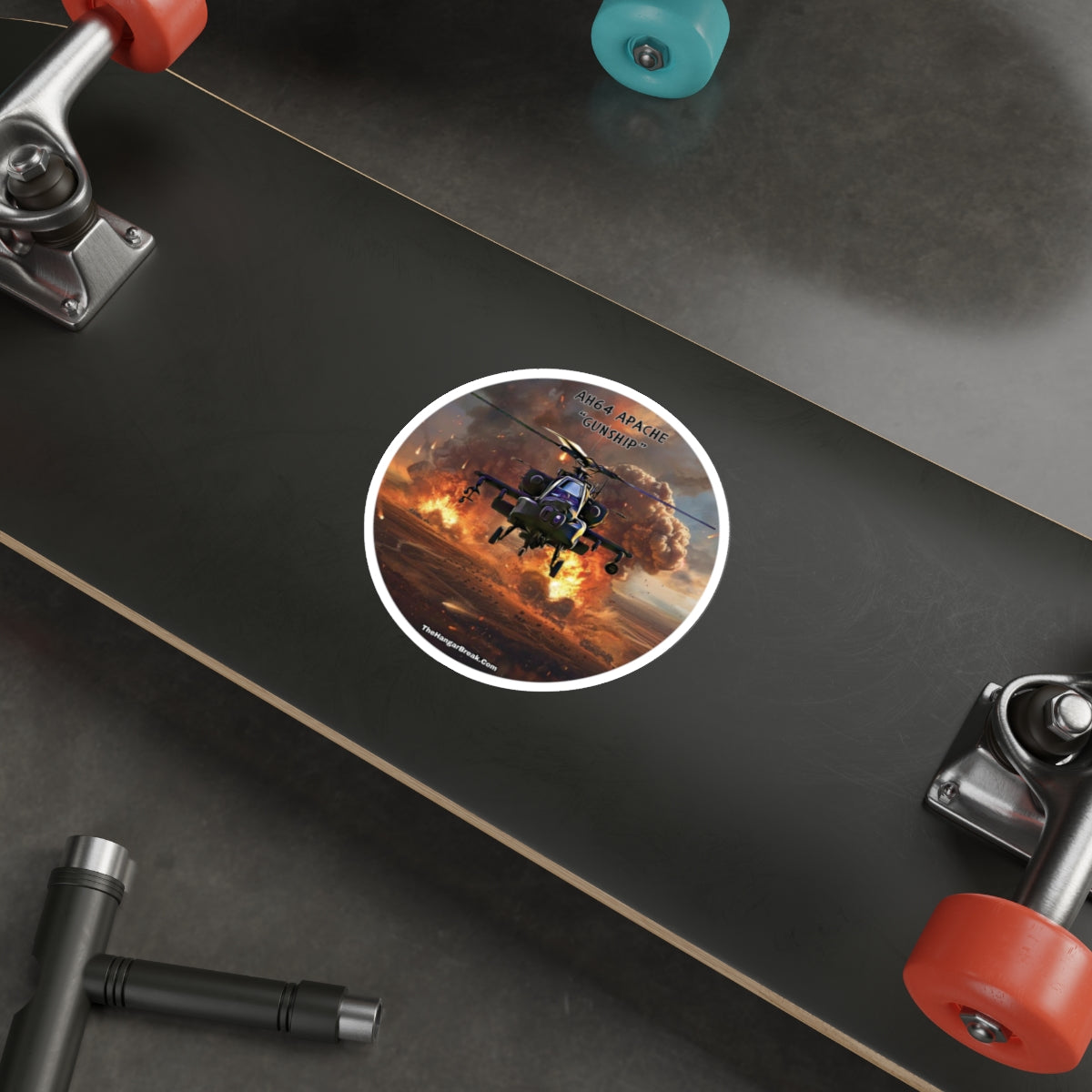 Apache Gunship Helicopter Sticker - The Hangar Break