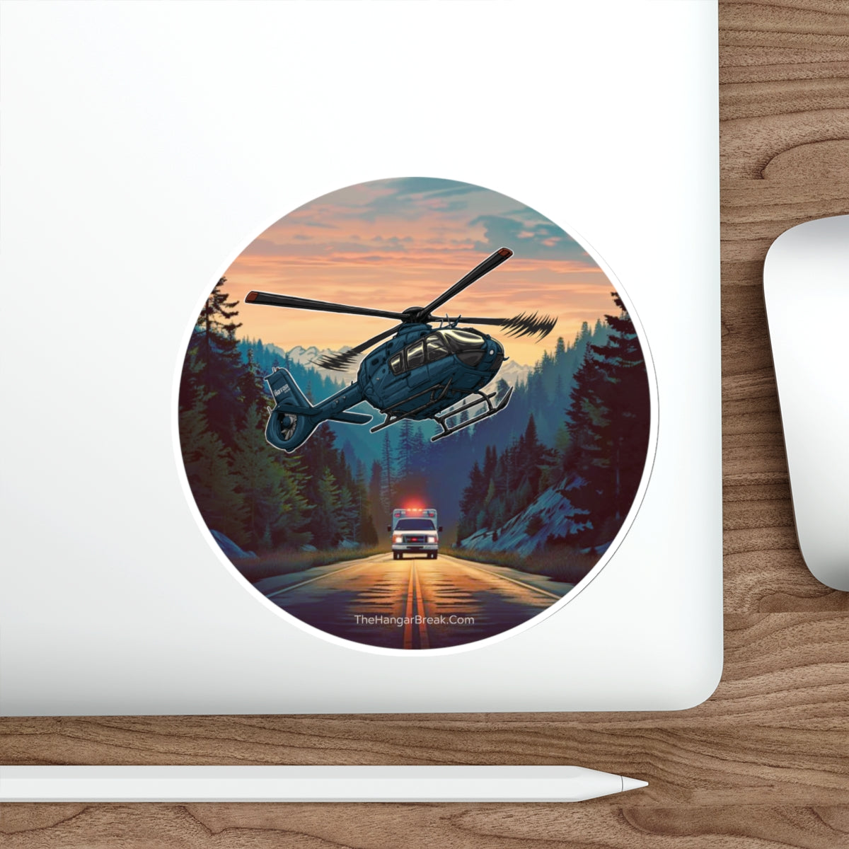 First Responders Sticker with Helicopter Medevac Design - The Hangar Break