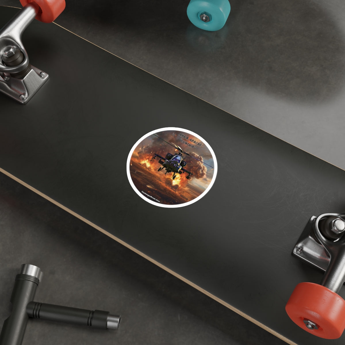 Apache Gunship Helicopter Sticker - The Hangar Break