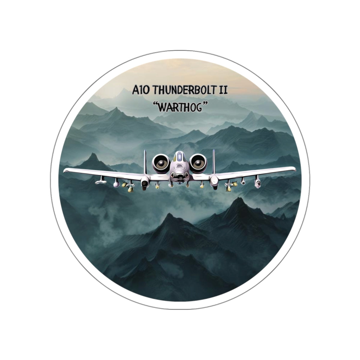 A-10 Thunderbolt II "Warthog" Military Airplane Vinyl Sticker