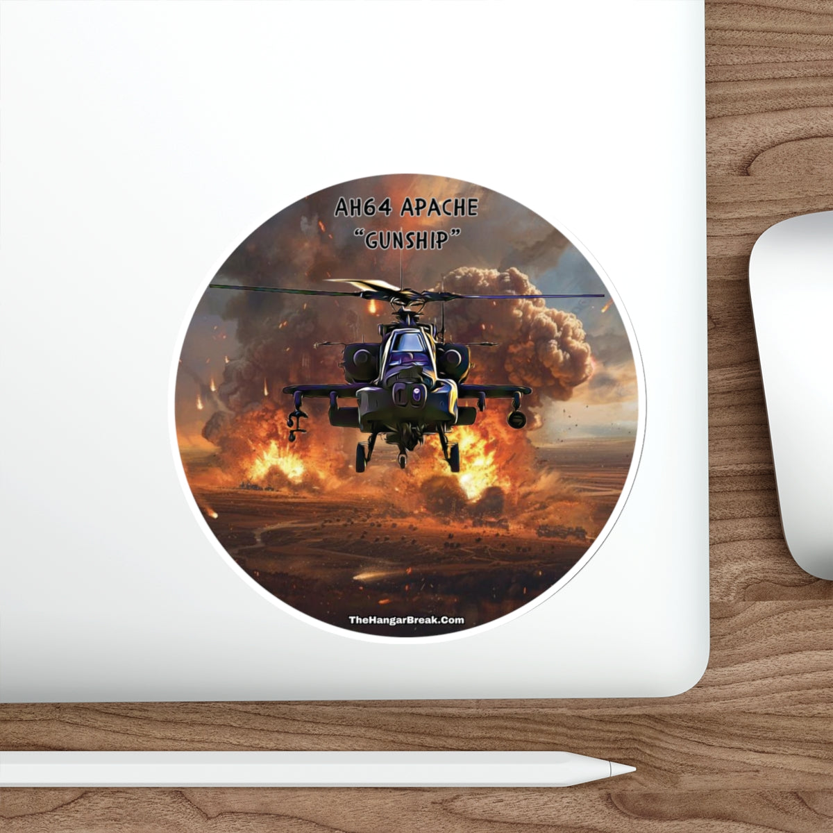 Apache Gunship Helicopter Sticker