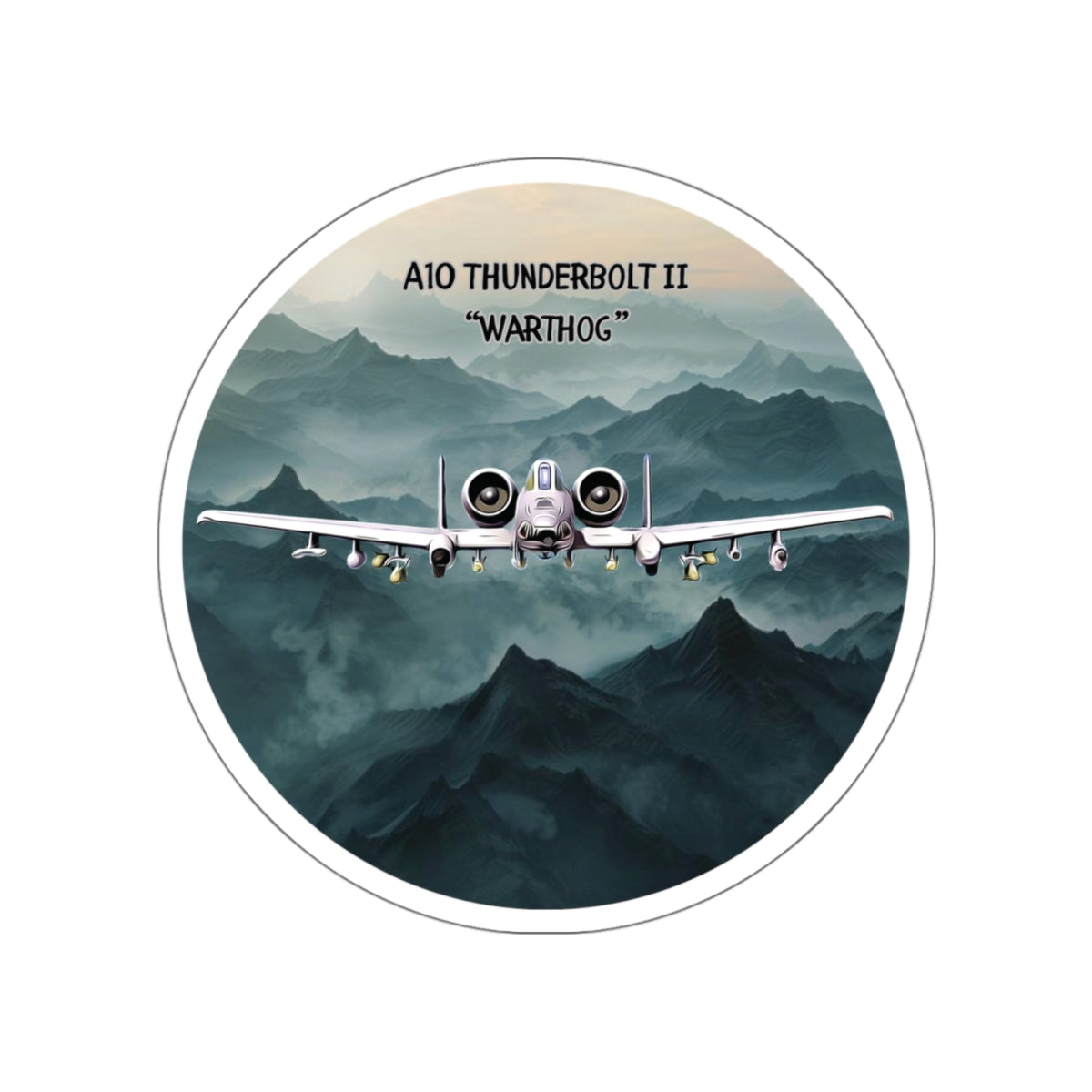 A-10 Thunderbolt II "Warthog" Military Airplane Vinyl Sticker