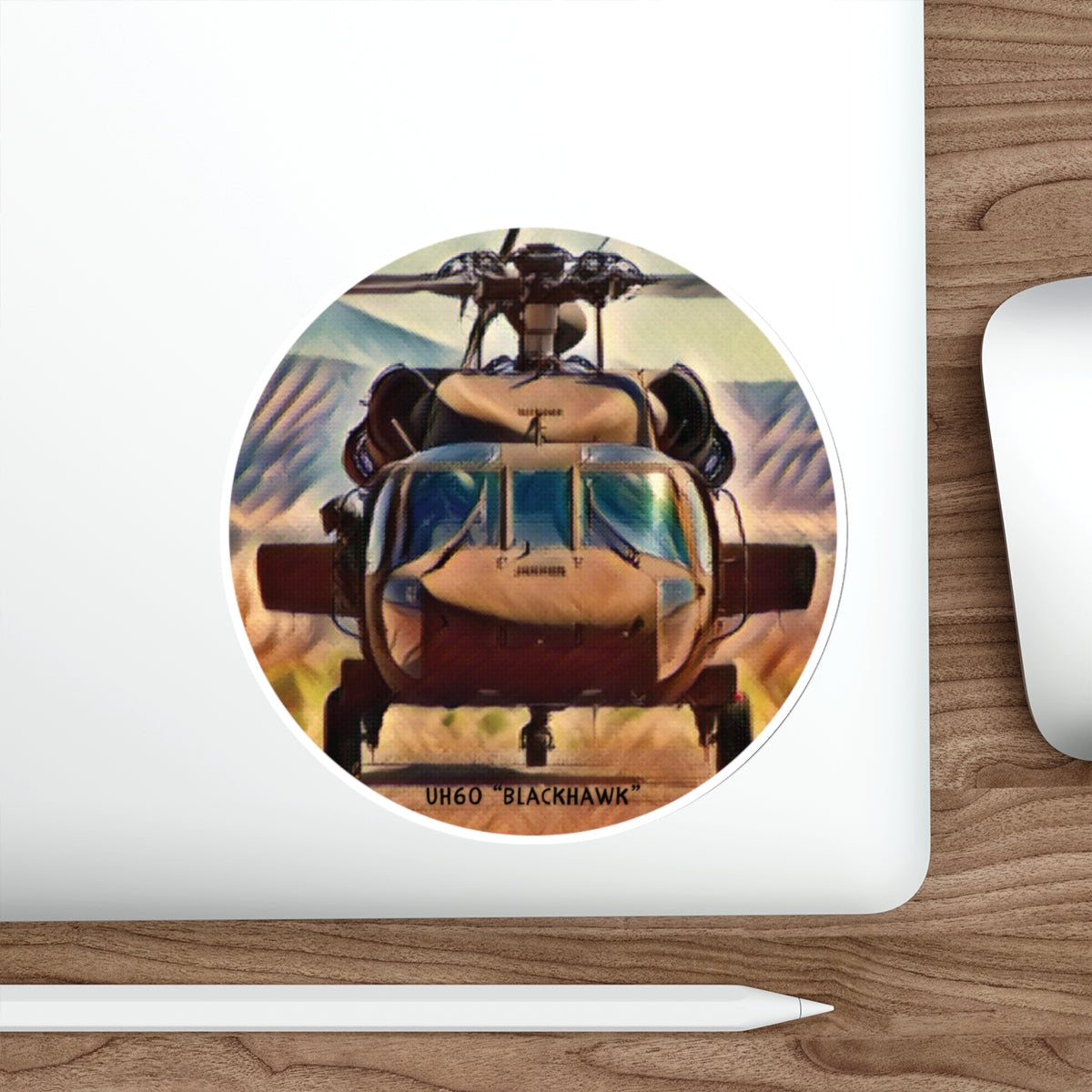 UH60 Blackhawk Helicopter Vinyl Sticker