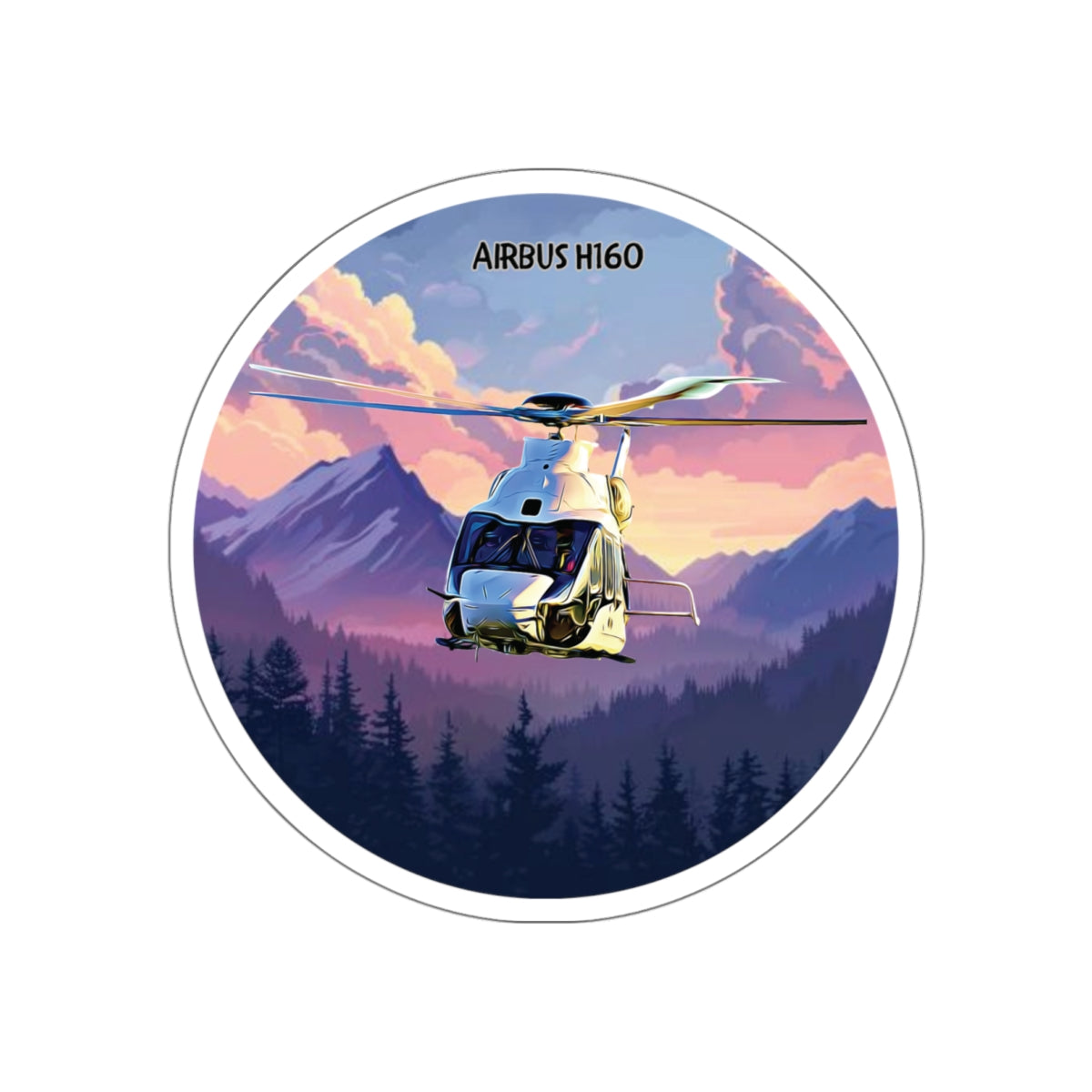 Airbus H160 Helicopter, Aviation Sticker