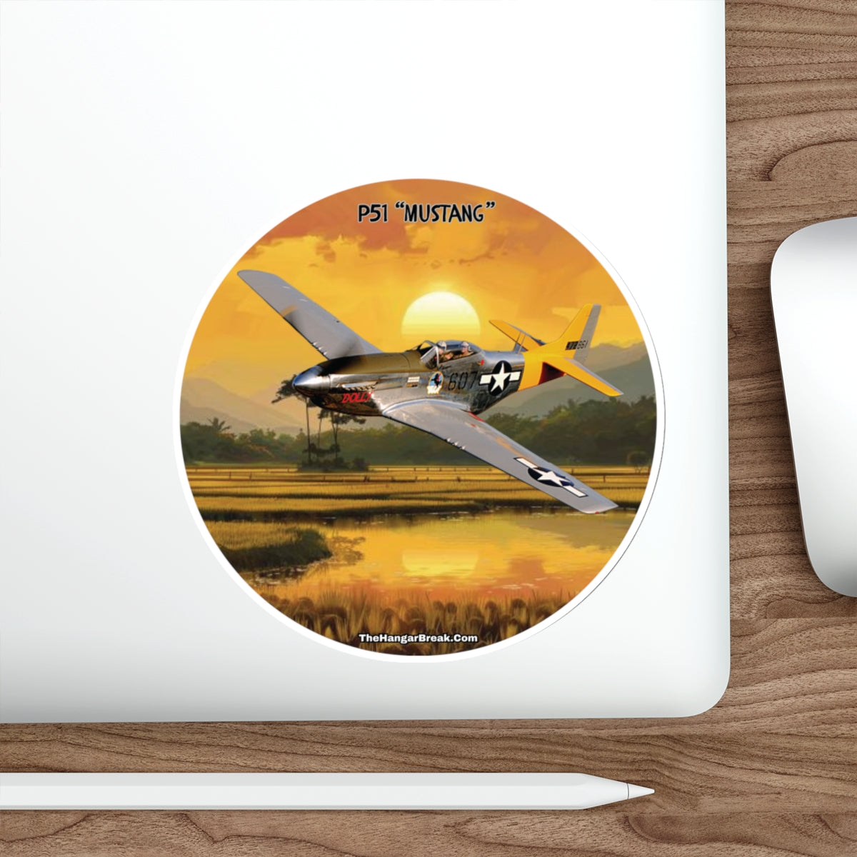 P51 Mustang "Warbird" Sticker