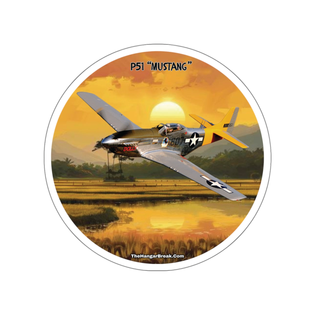 P51 Mustang "Warbird" Sticker