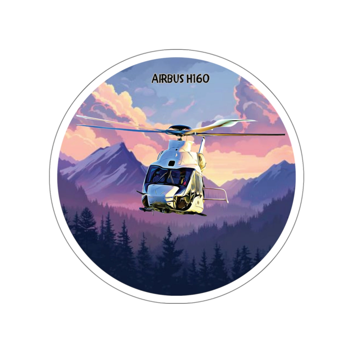 Airbus H160 Helicopter, Aviation Sticker