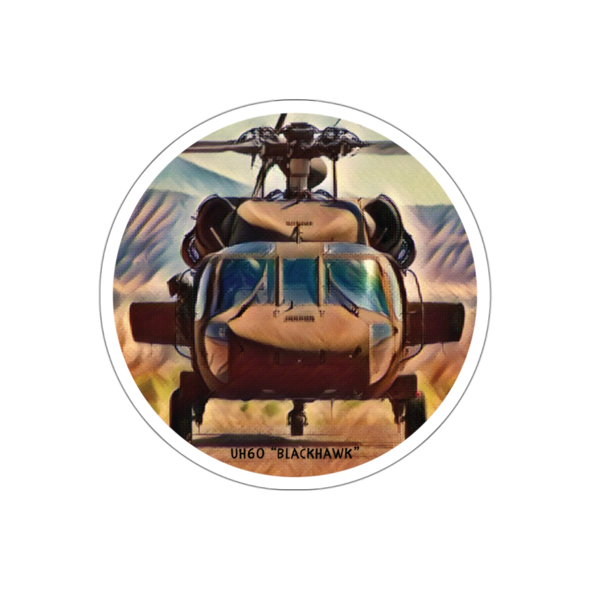 UH60 Blackhawk Helicopter Vinyl Sticker