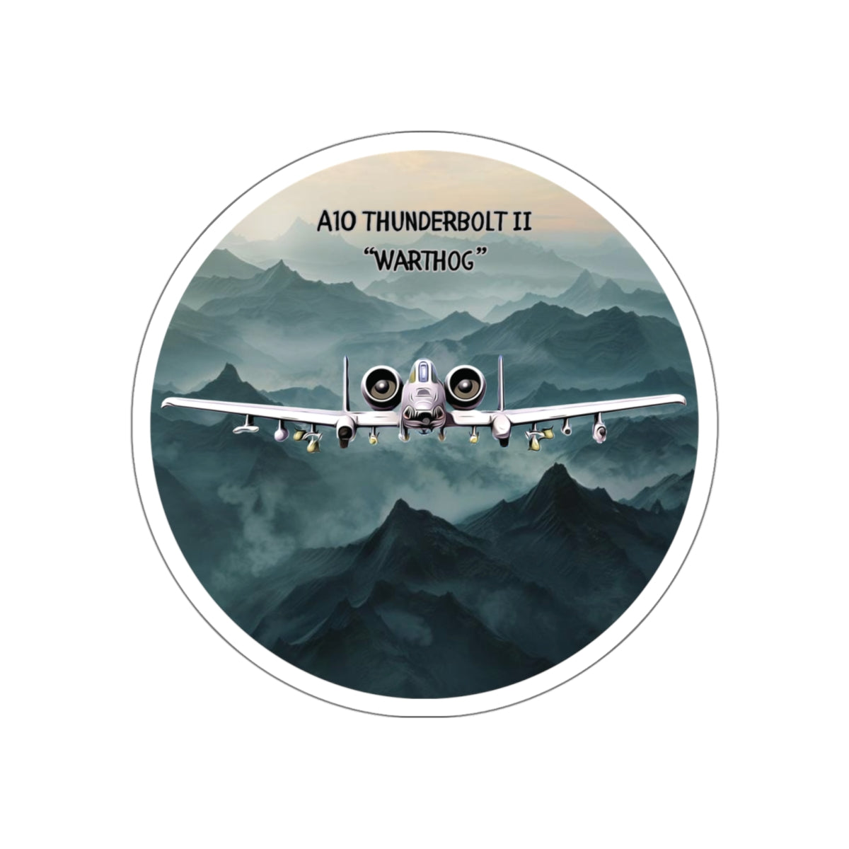 A-10 Thunderbolt II "Warthog" Military Airplane Vinyl Sticker